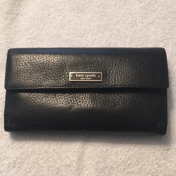 kate spade Handbags - Kate Spade black pebbled leather wallet